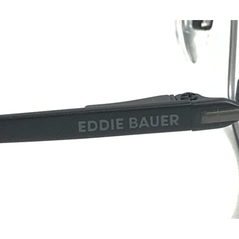 Eddie Bauer Eyeglasses Frames EB32087 BK Black Rectangle Titanium 57-17-150